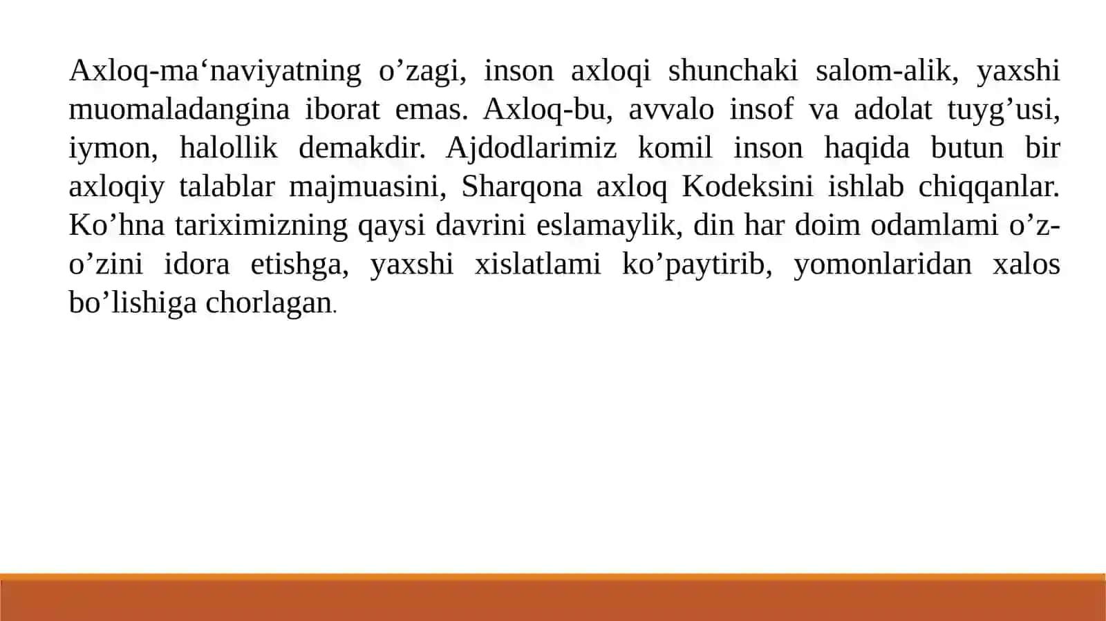 O‘QUVCHILARNING AXLOQIY TARBIYALANGANLIK DARAJASINI TASHXIS ETISH 2