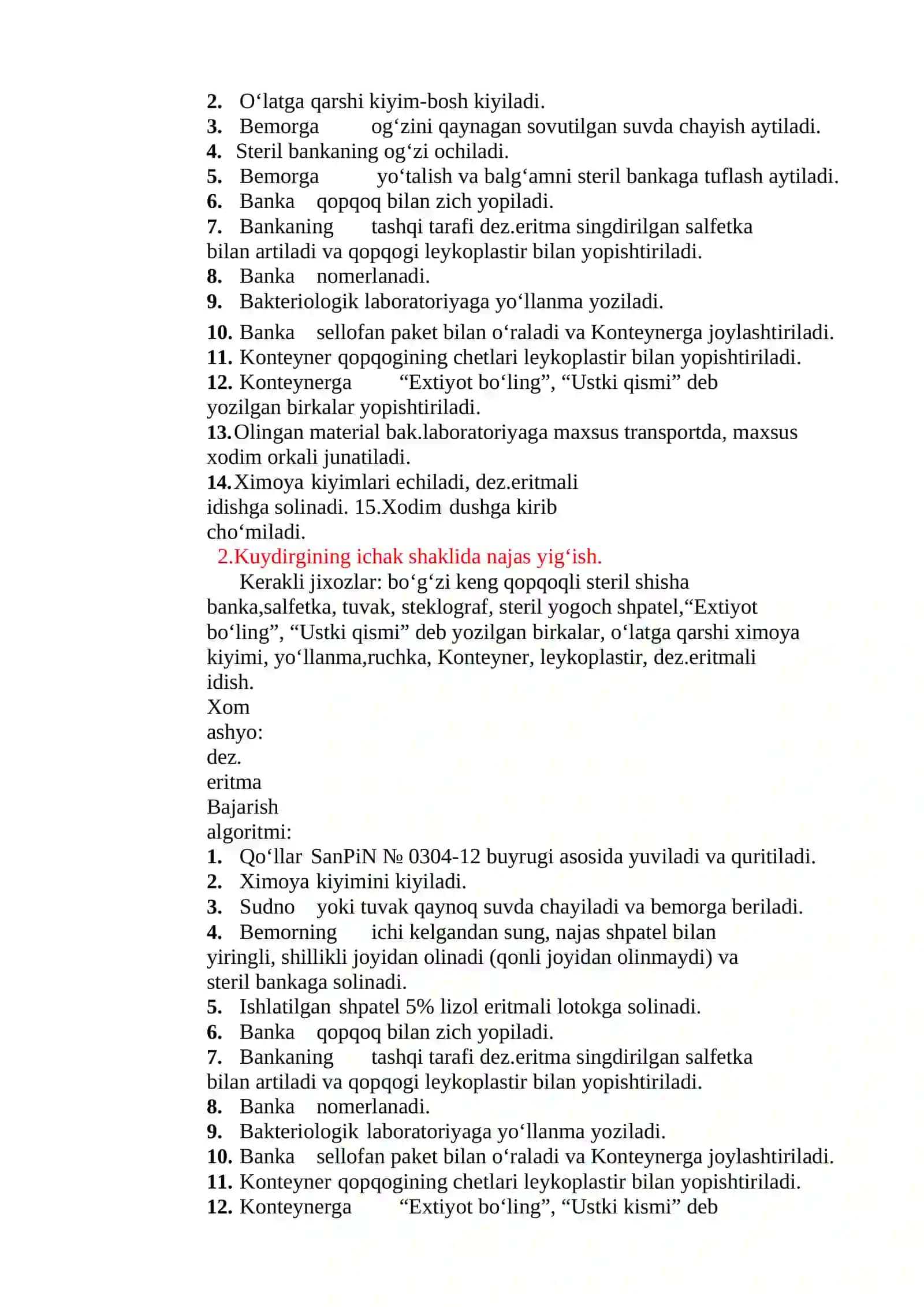 Tashqi qoplamlar infeksiyalari 2