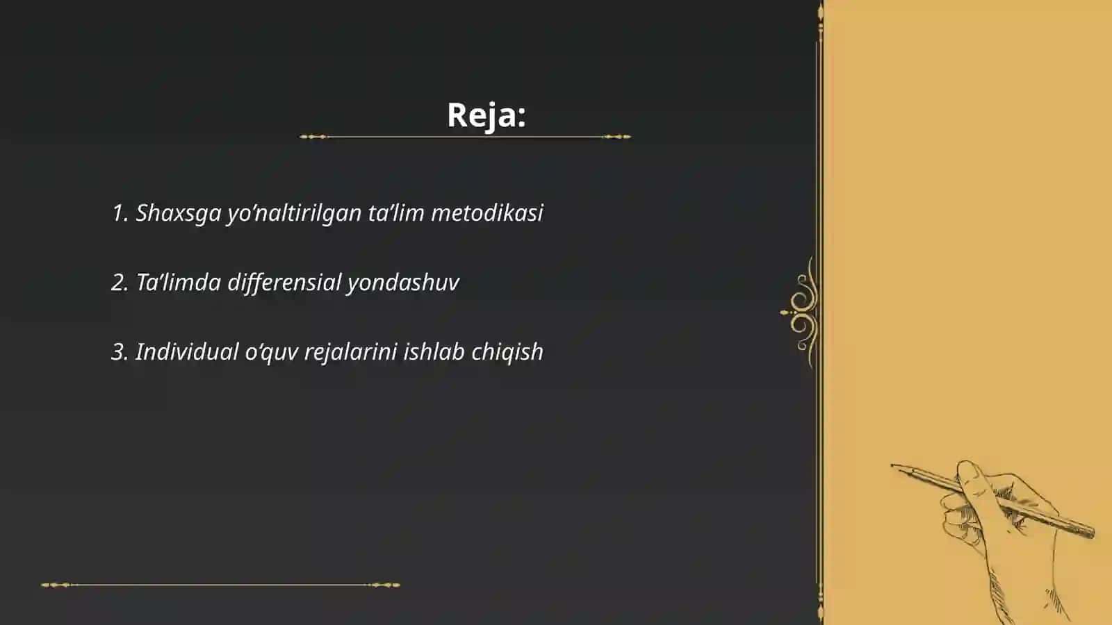 Shaxsga yo’naltirilgan ta’lim metodikasi 2