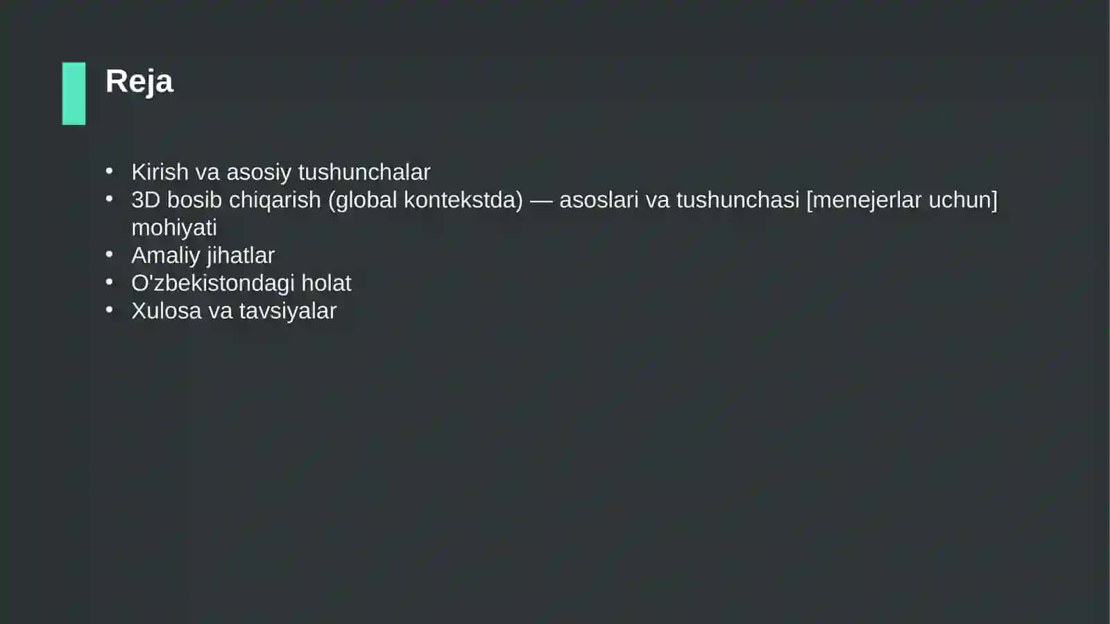 3D bosib chiqarish (global kontekstda) — asoslari va tushunchasi [menejerlar uchun] 2