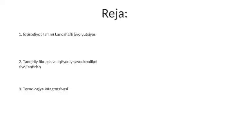 Iqtisodiyot Ta'limi Landshafti Evolyutsiyasi 2