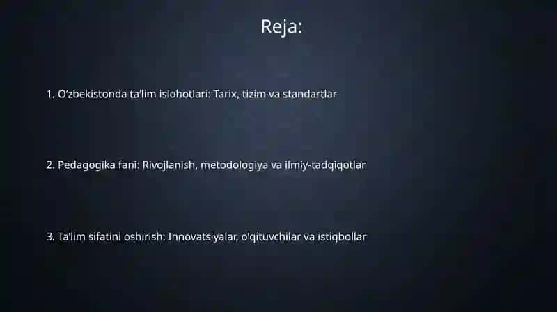 Oʻzbekistonda ta'lim islohotlari va pedagogika fani 2