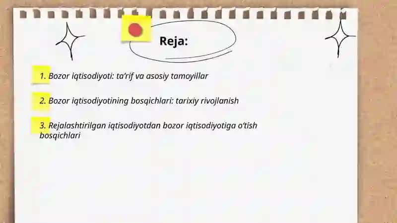Bozor iqtisodiyoti va uning bosqichlari 2