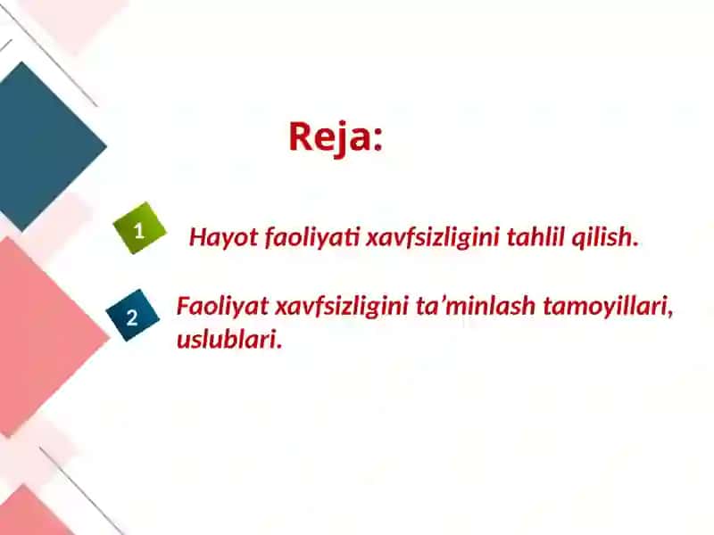 Xavfsizlikni ta’minlash tamoyillari va uslublarini tahlil qilish. 2