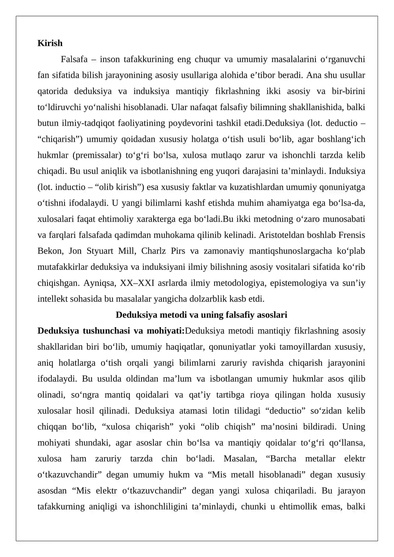 Deduksiya va induksiya metodlari 2