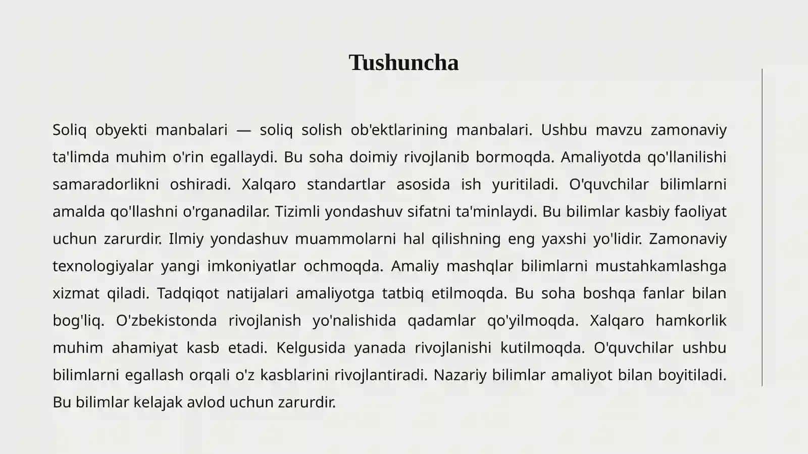 SOLIQ OBYEKTI MANBALARI 2