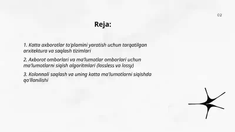 Katta axborotlar to'plami 2