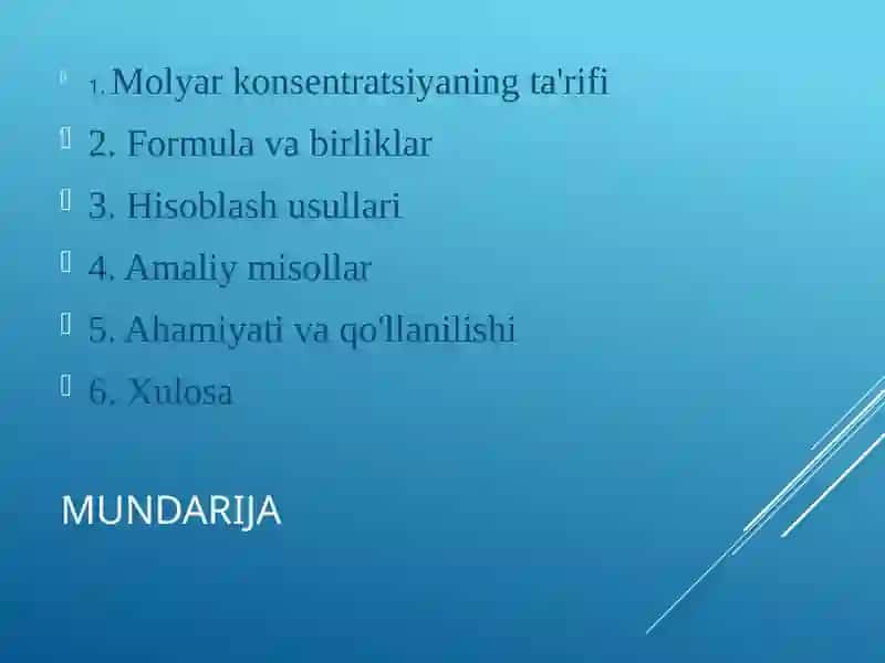 Molyar Konsentratsiya 2