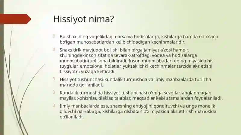 Shaxsning  hissiy jarayonlari 2