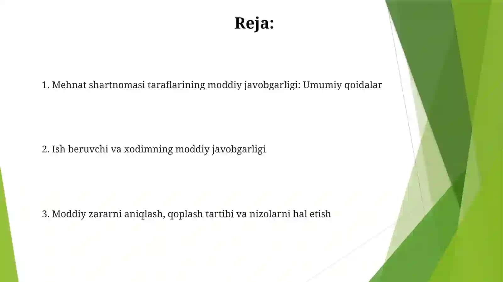Mehnat shartnomasi taraflarining moddiy javobgarligi 2