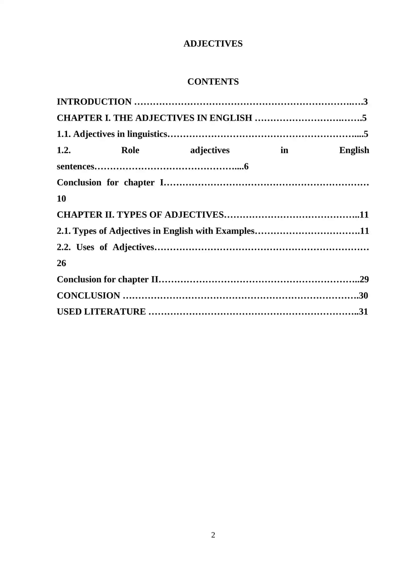 ADJECTIVES 2