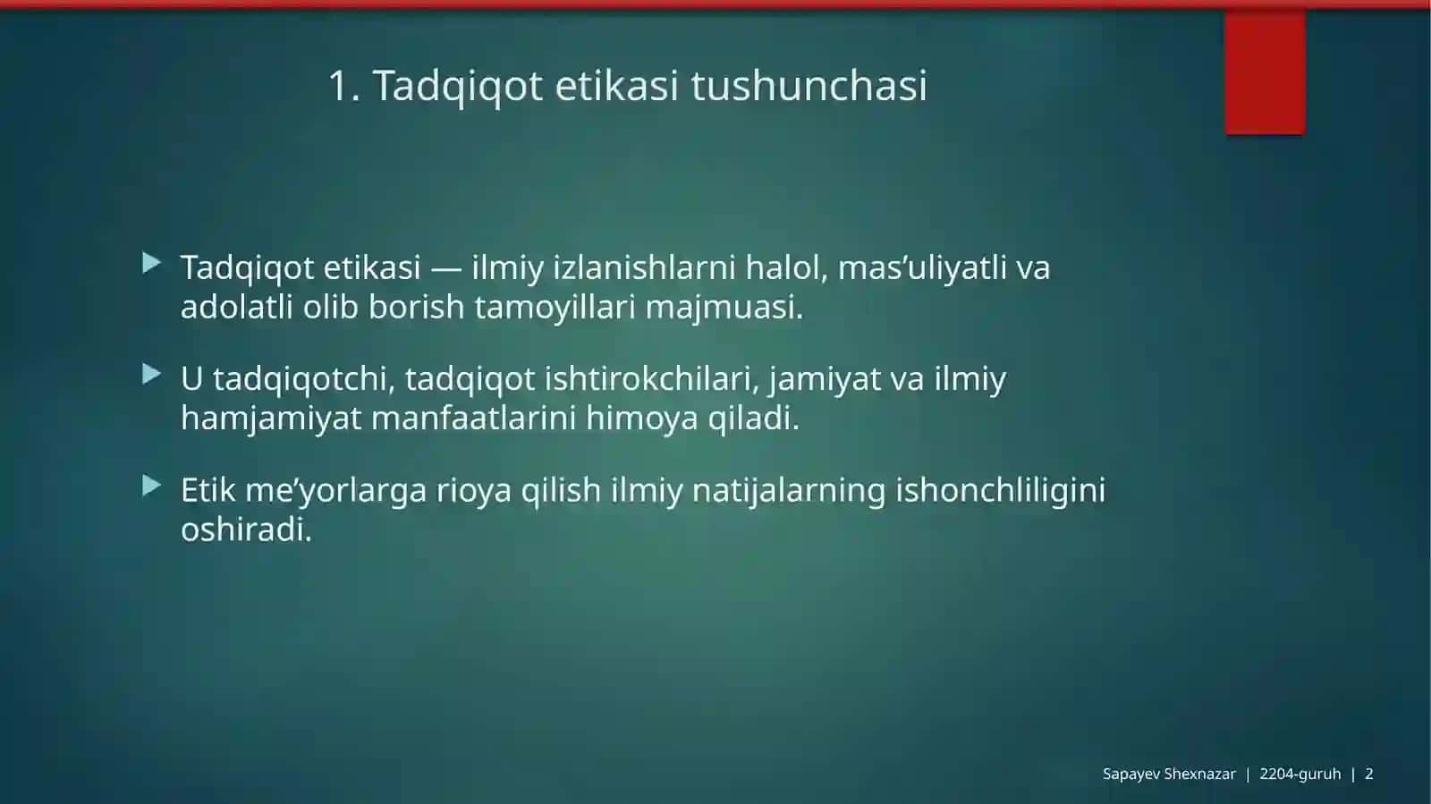 Tadqiqot Etikasi 2