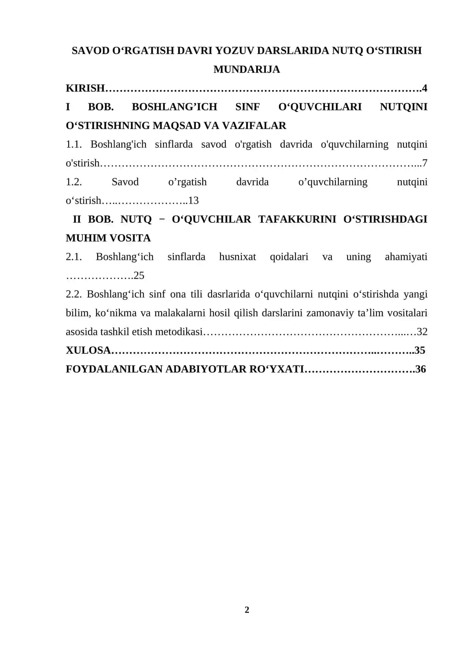 Savod o‘rgatish davri yozuv darslarida nutq o‘stirish 2
