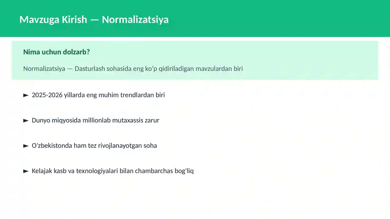 Normalizatsiya 2