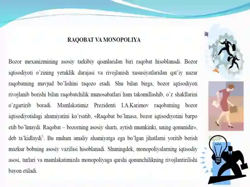 RAQOBAT–BU IQTISODIY MANFAATLAR TO’QNASHUVI 2