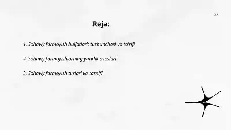 Sohaviy farmoyish hujjatlari 2