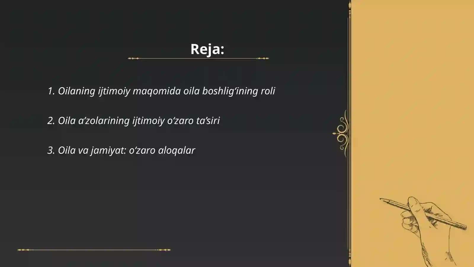 Oilaning ijtimoiy maqomi 2