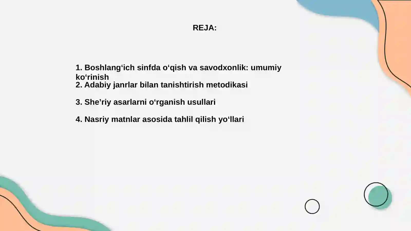 Boshlangʻich sinf ona tili va oʻqish savodxonligi darslarida turli janrdagi asarlarni oʻrgatish metodikasi 2