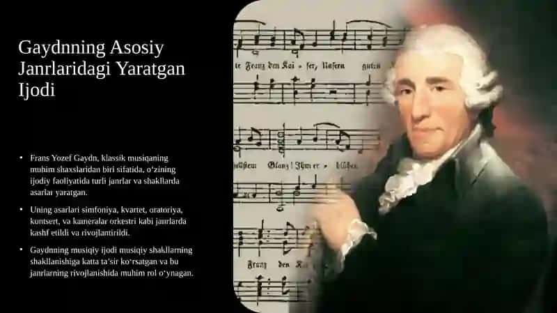 Gaydnning Asosiy Janrlaridagi Yaratgan Ijodi 2