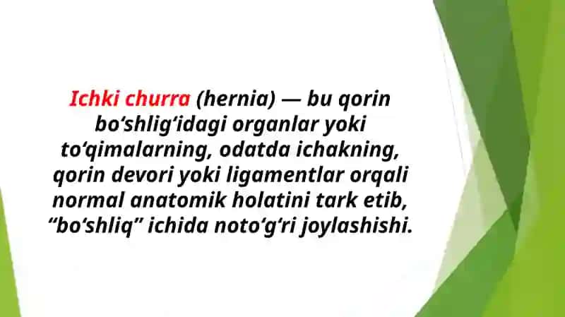 Qorin boʻshligʻi ichki churralari 2