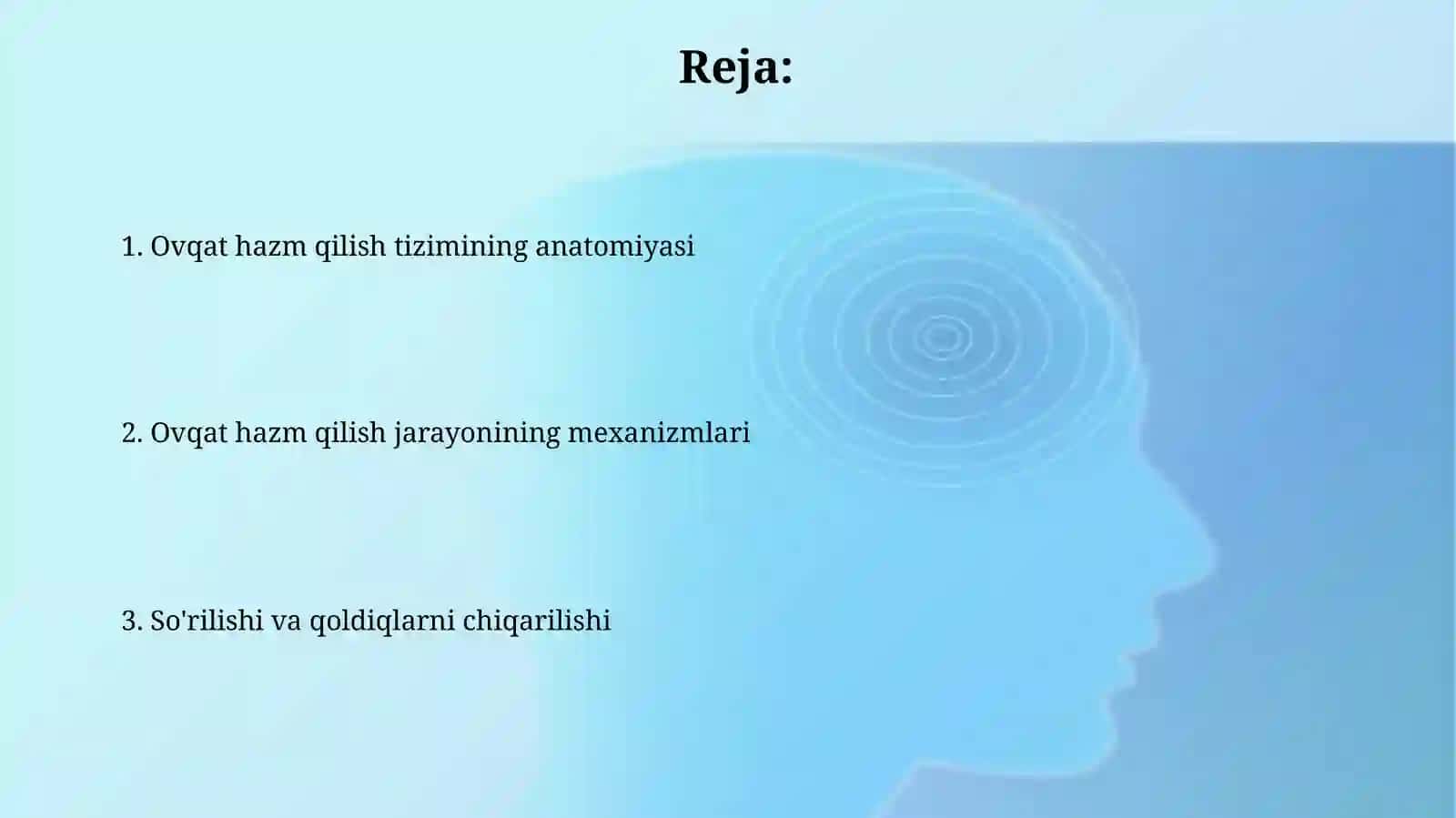 Ovqat hazm qilish sistemasi fiziologiyasi 2