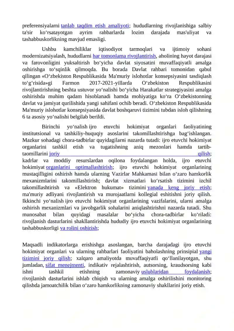 O'ZBEKISTONDA IJTIMOIY SOHADA AMALGA OSHIRILAYOTGAN O`ZGARISHLAR MAZMUN VA MOHIYATI 2