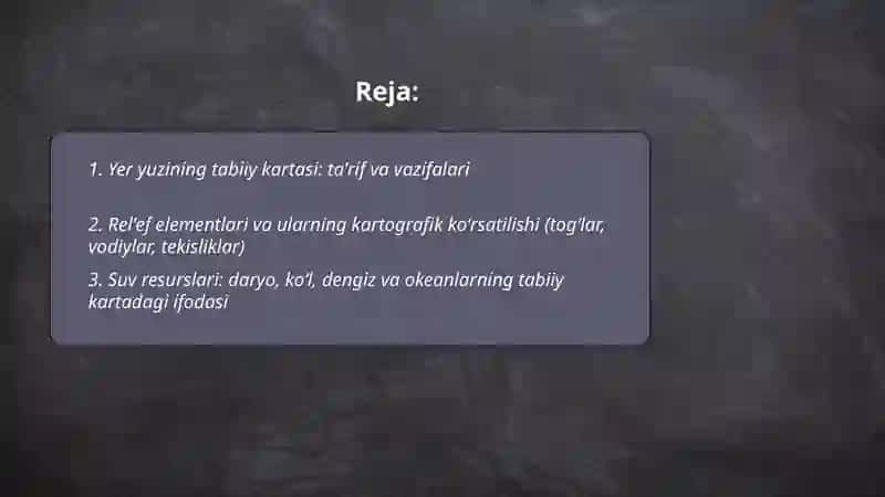 Yer yuzi tabiiy kartasi 2