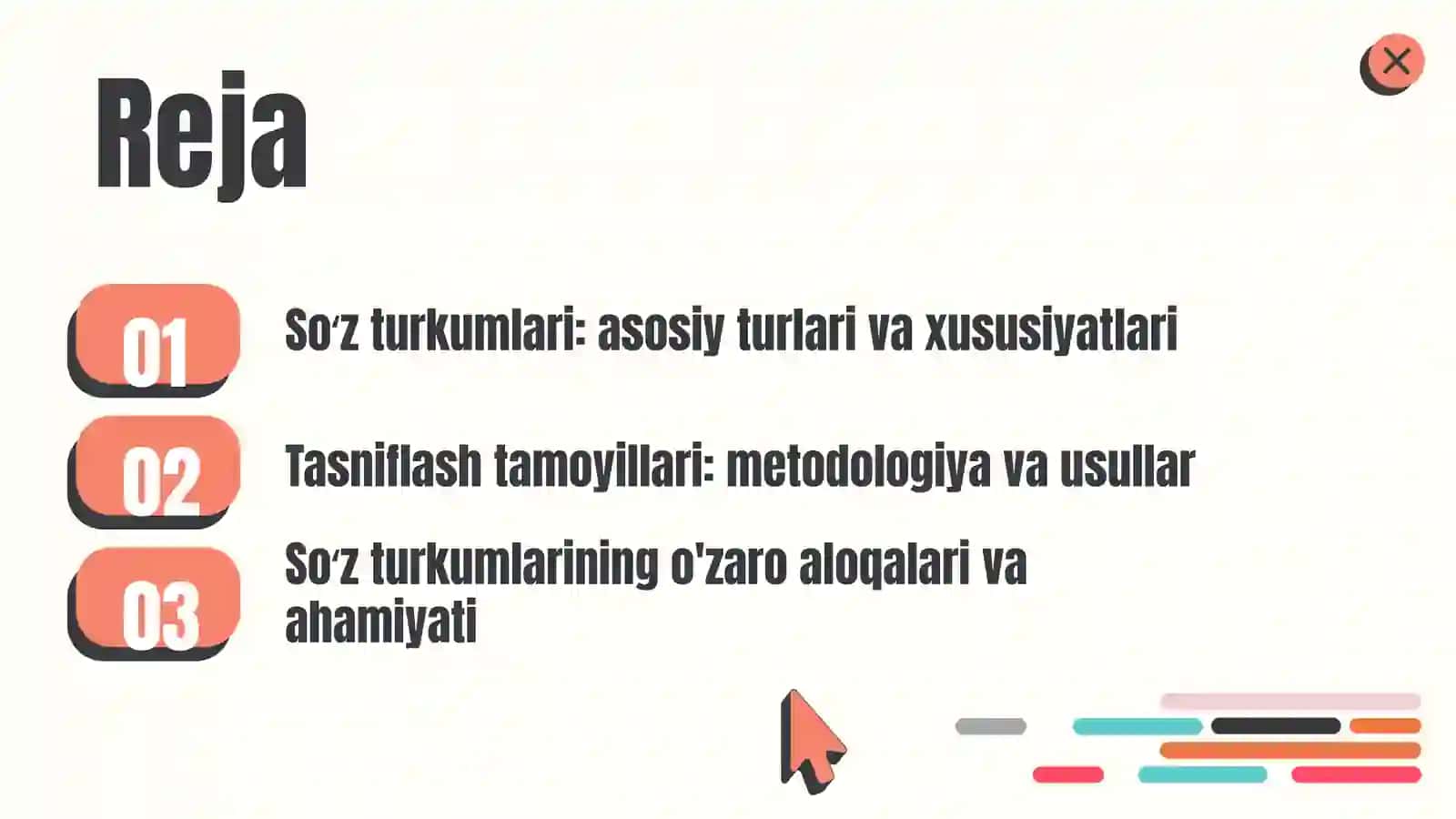 Soʻz turkumlari va ularni tasniflash tamoyillari 2