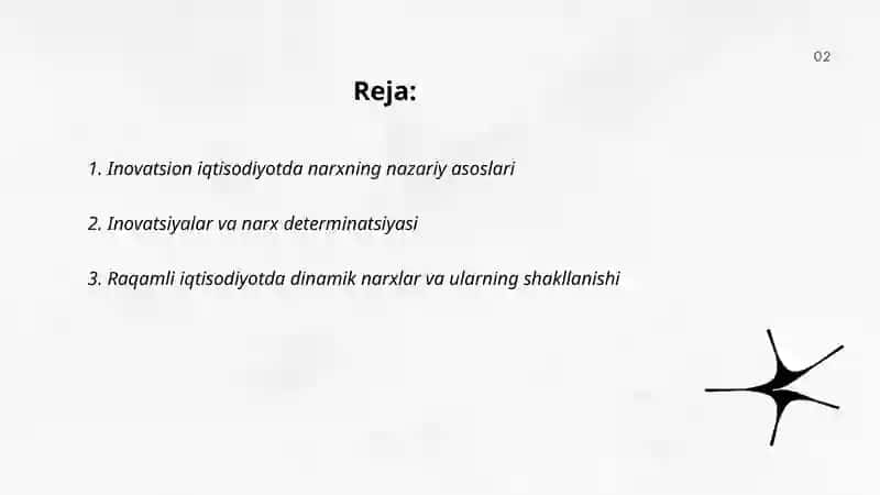 Inovatsion iqtisodiyot sharoitida narxning shakllanishi 2