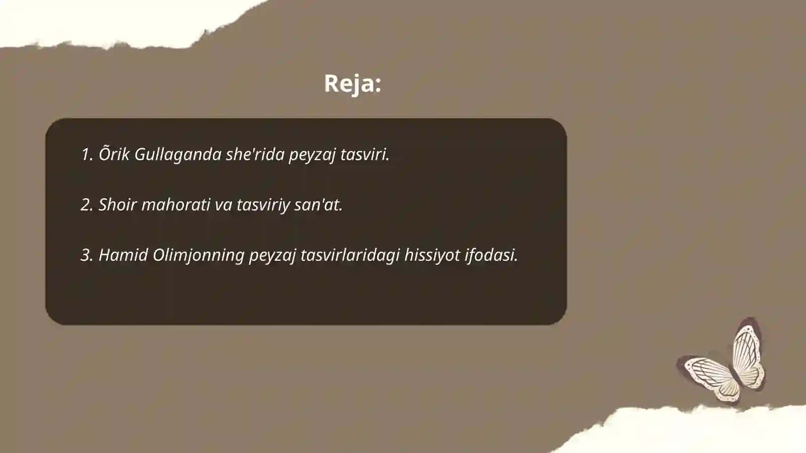 Õrik Gullaganda (Hamid Olimjon) she'ri 2