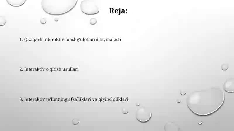 Tarbiya fanini òqitishda interfaol metodlardan foydalanish imkoniyatlari 2