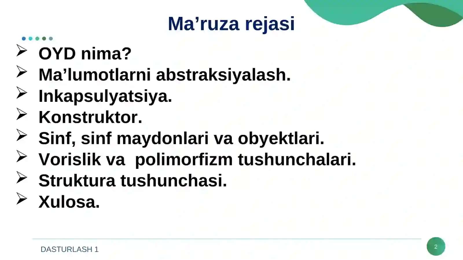 OYD nima? 2