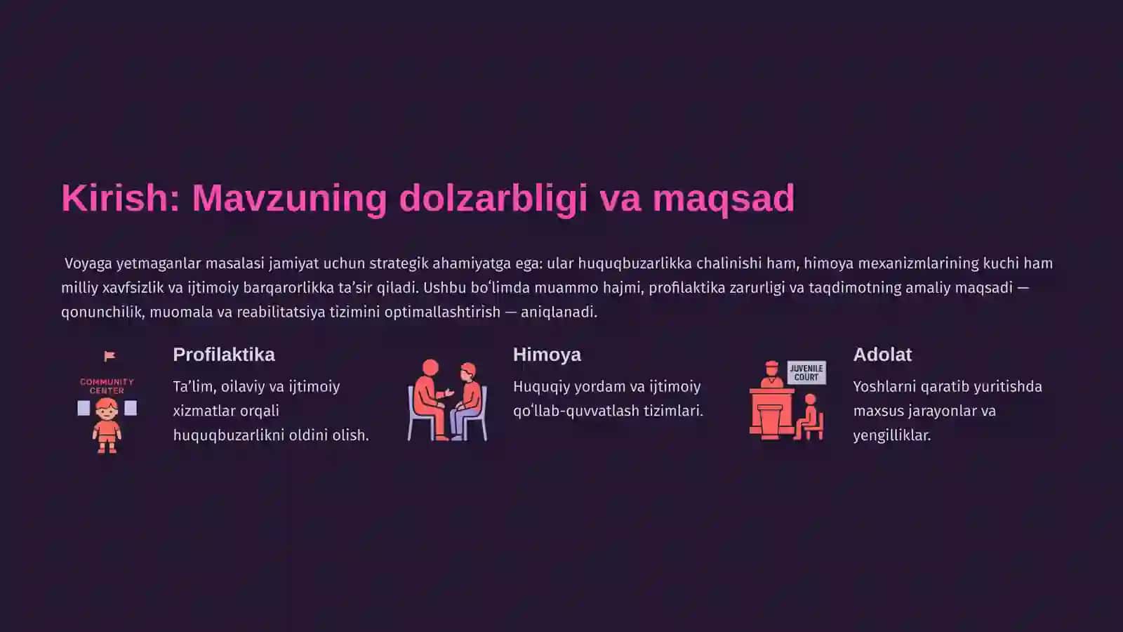 Oʻzbekistondagi Voyaga Yetmaganlar Tizimi 2