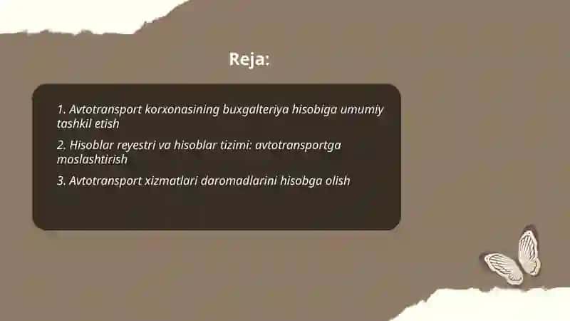 Avtotransport korxonalarida buxgalteriya xisobi 2