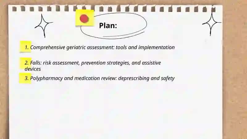 Comprehensive geriatric assessment: tools and implementation 2