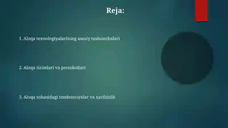 Telekommunikatsiya texnologiyalari asoslari 2