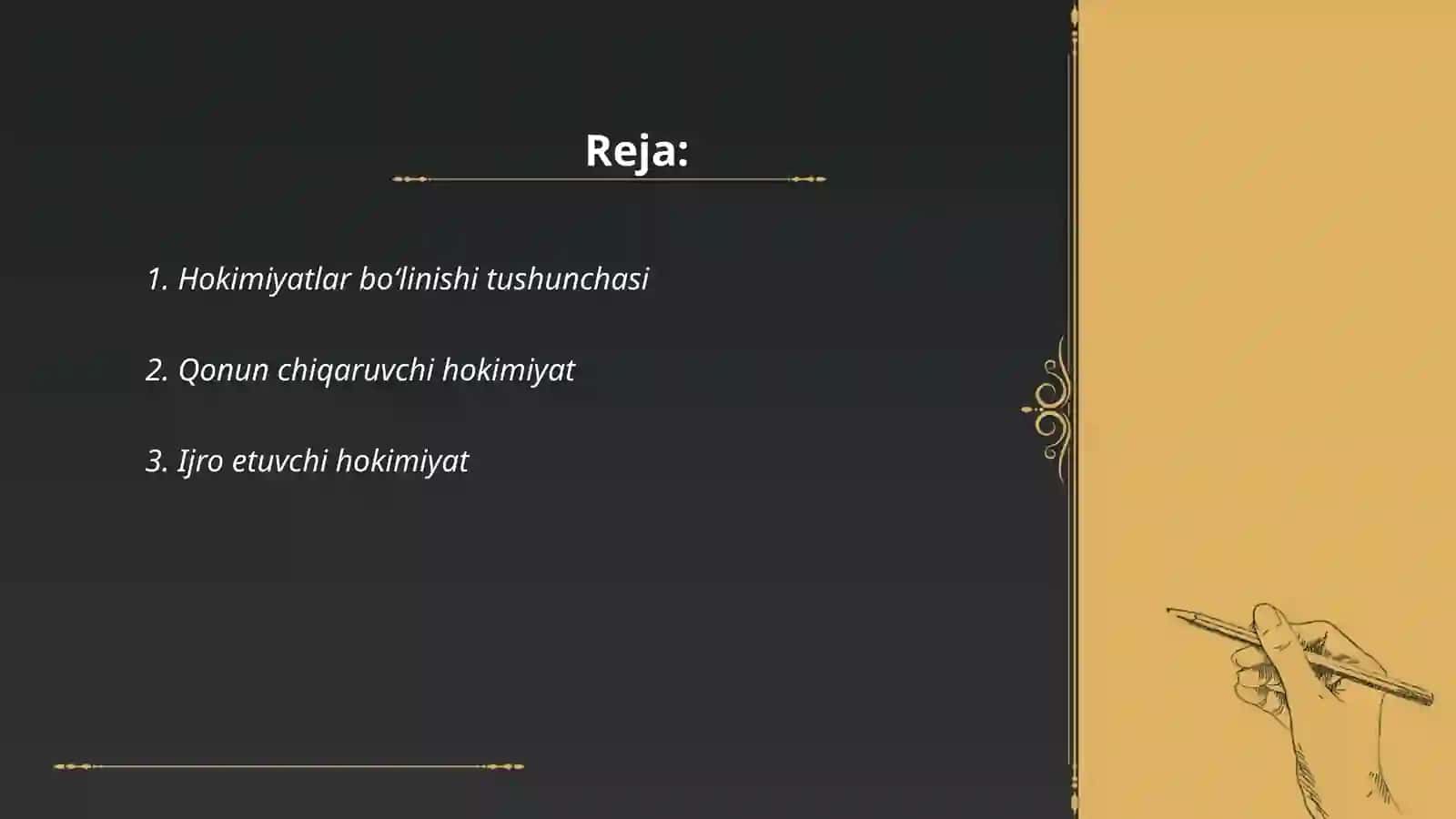 Hokimiyatlar boʻlinishi prinsipi 2