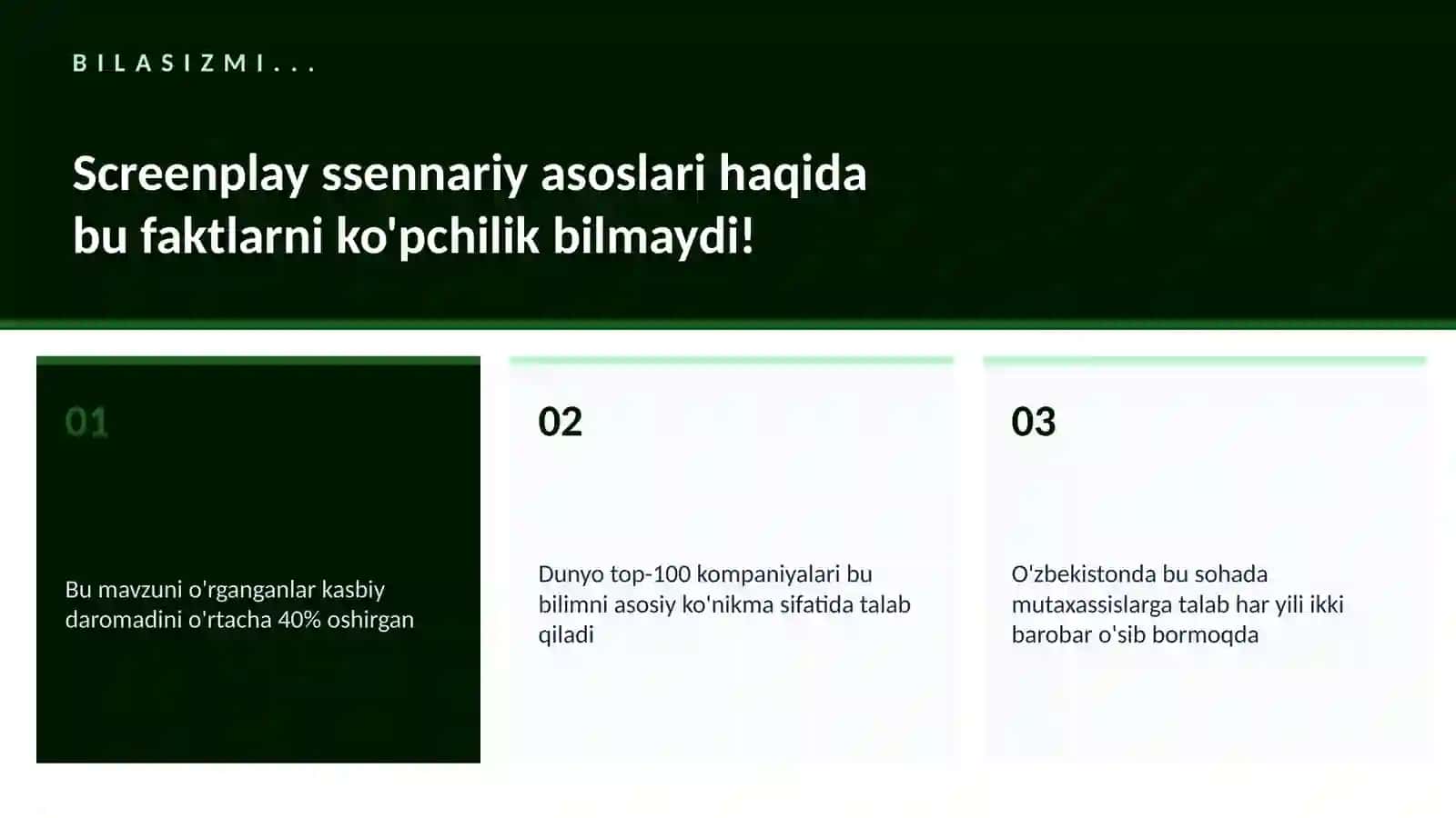 Screenplay ssennariy asoslari 2