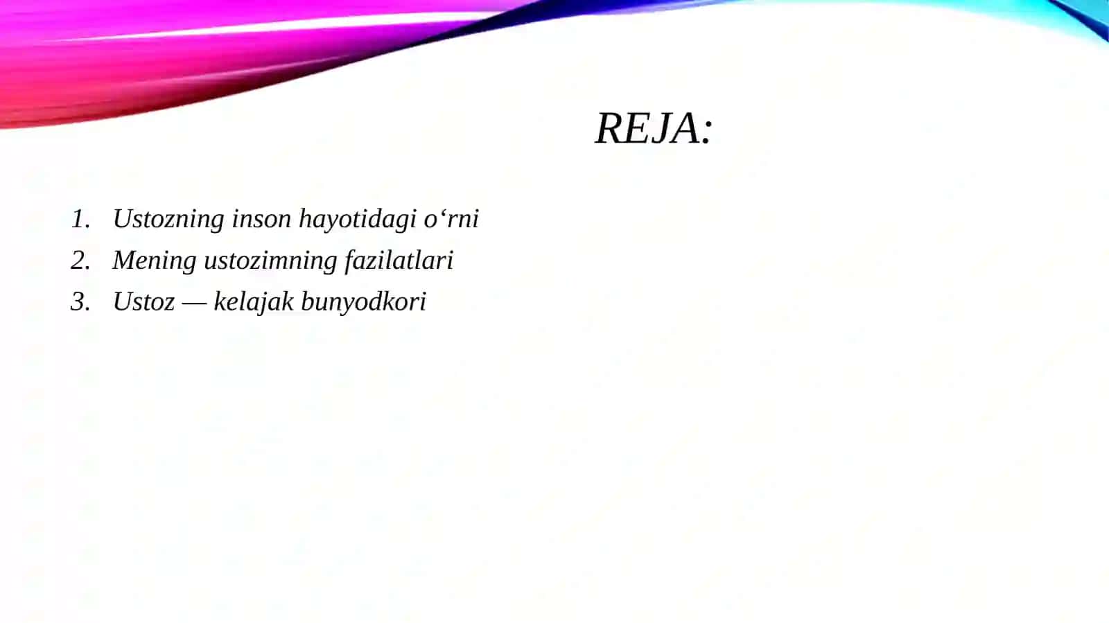 Mening ustozim 2