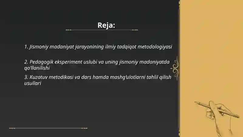 Jismoniy madaniyat jarayonining ilmiy tadqiqot uslubiyotlari 2