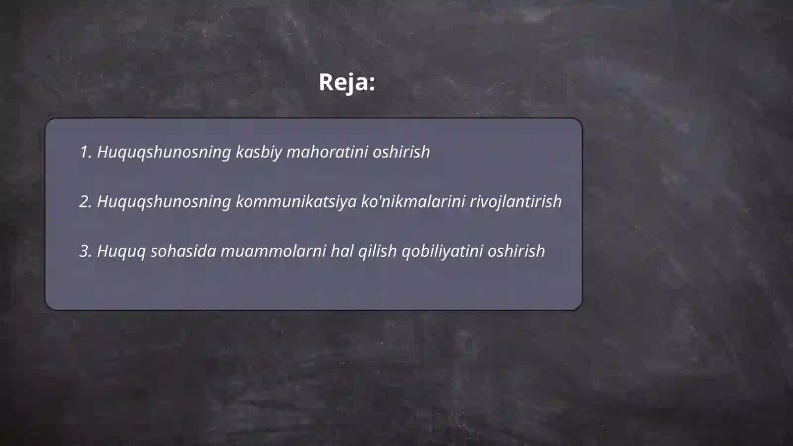 Huquqshunosning shaxsiy rivojlanishi 2