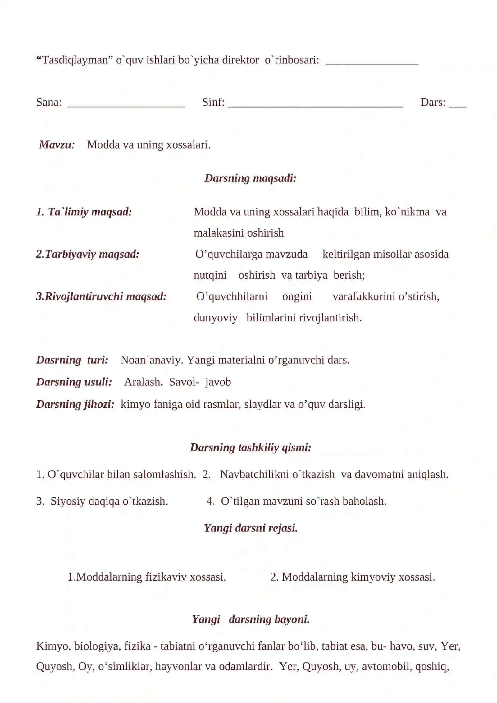 Modda va uning xossalari 2