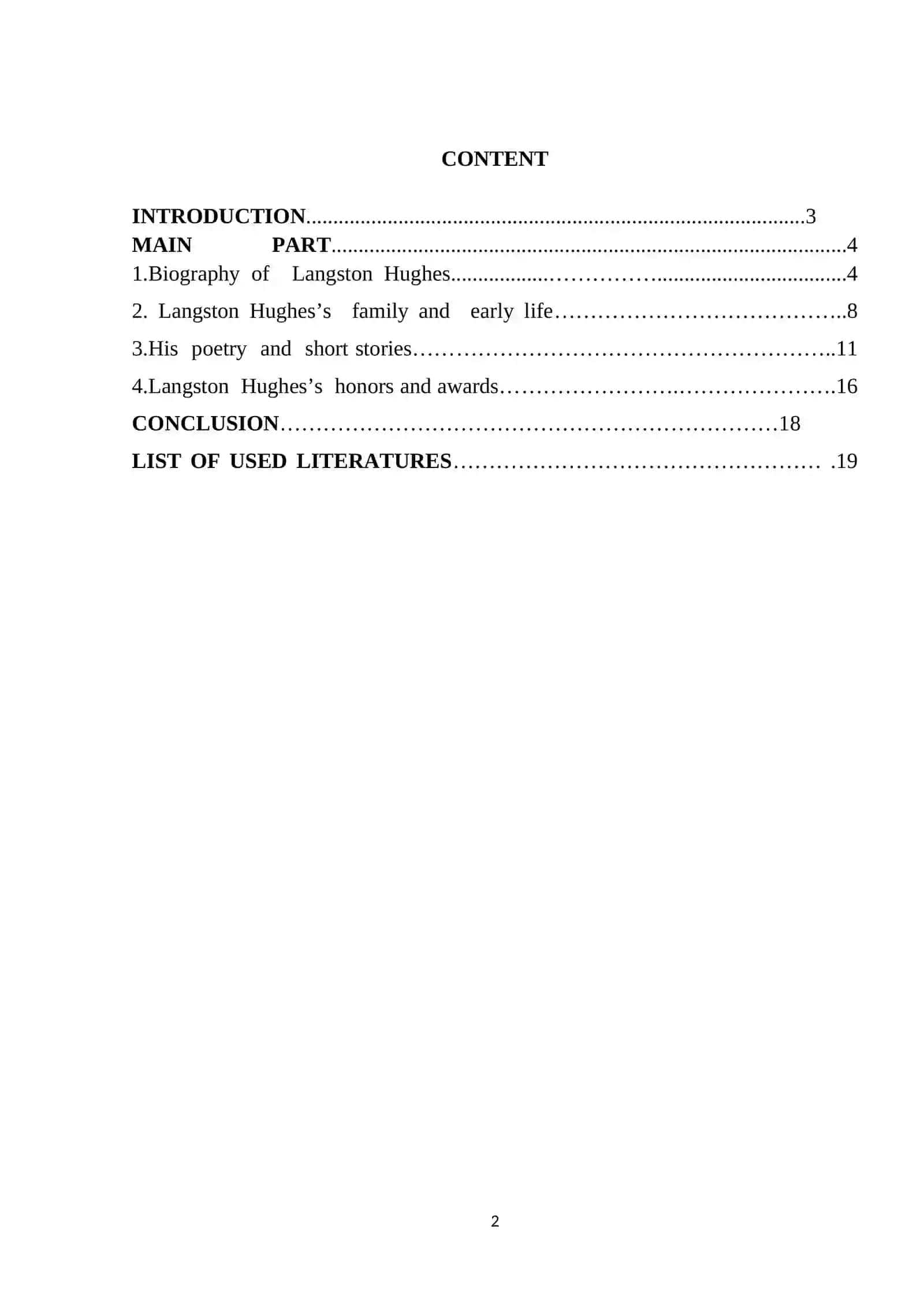 Theme: Langston Hughes And His Poetry 2