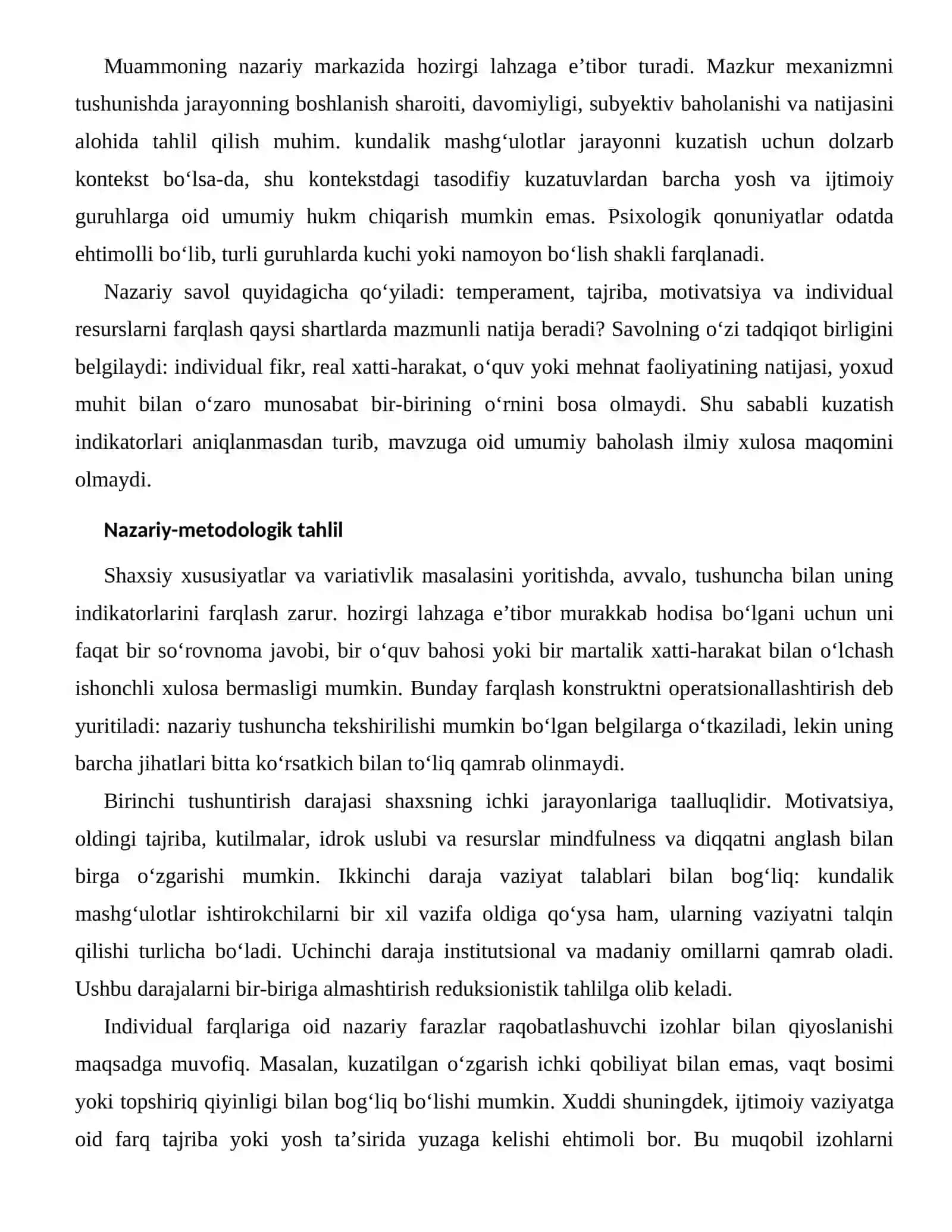 MINDFULNESS VA DIQQATNI ANGLASHNING INDIVIDUAL FARQLARI 2
