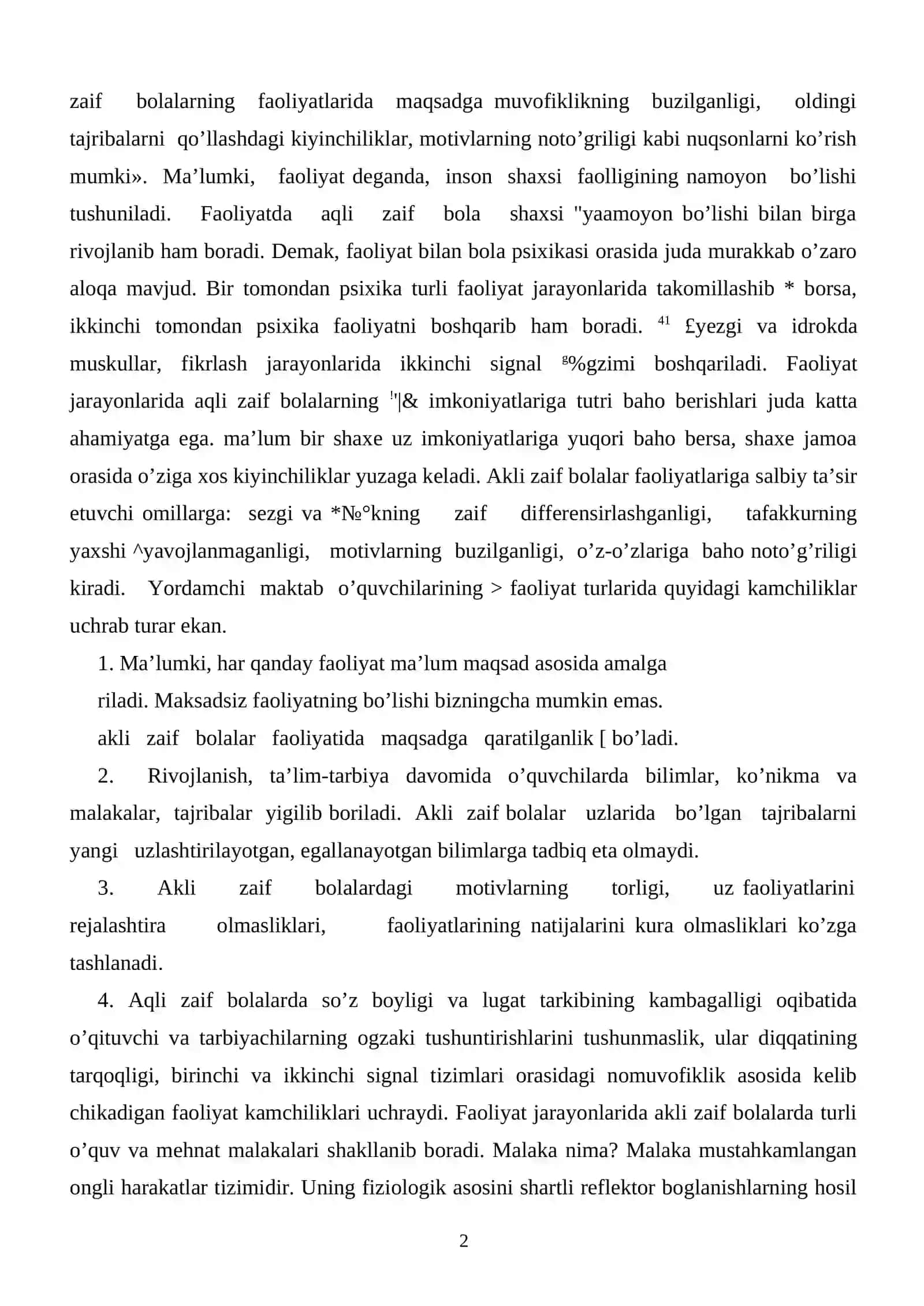 AQLI ZAIF BOLALARNING DIQQATINING O’ZIGA XOSLIGI 2