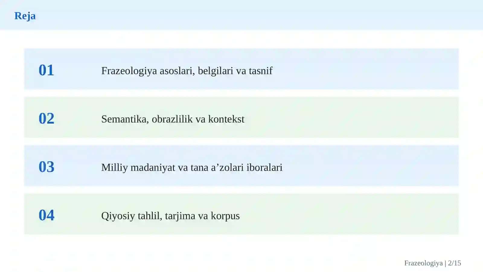 O‘zbek va ingliz tillarida frazeologik birliklarning semantikasi va lingvomadaniy xususiyatlari 2