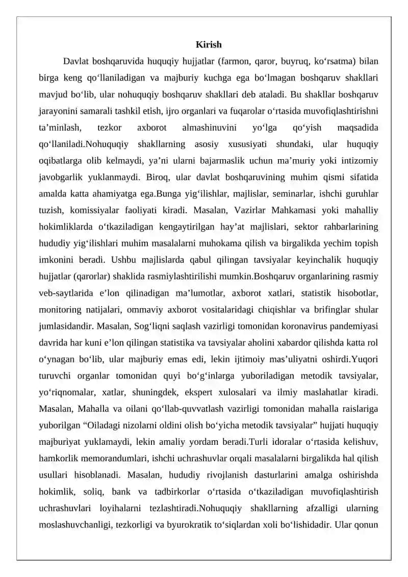 Boshqaruvning nohuquqiy shakillari tushunchasi 2