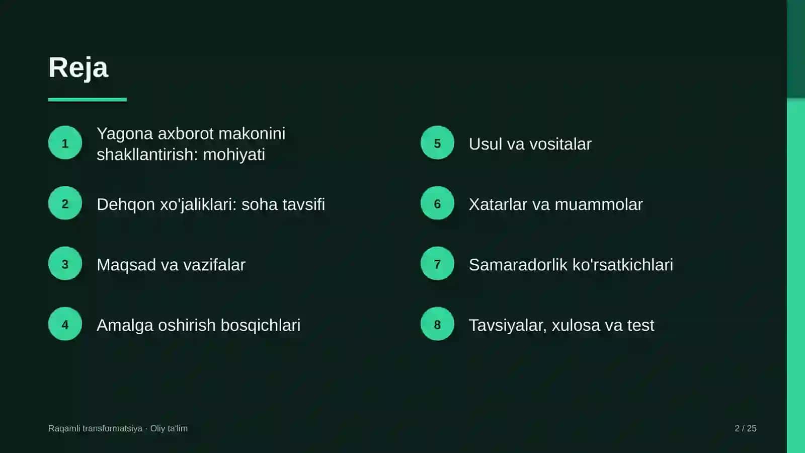 dehqon xo'jaliklarida yagona axborot makonini shakllantirish 2180 2