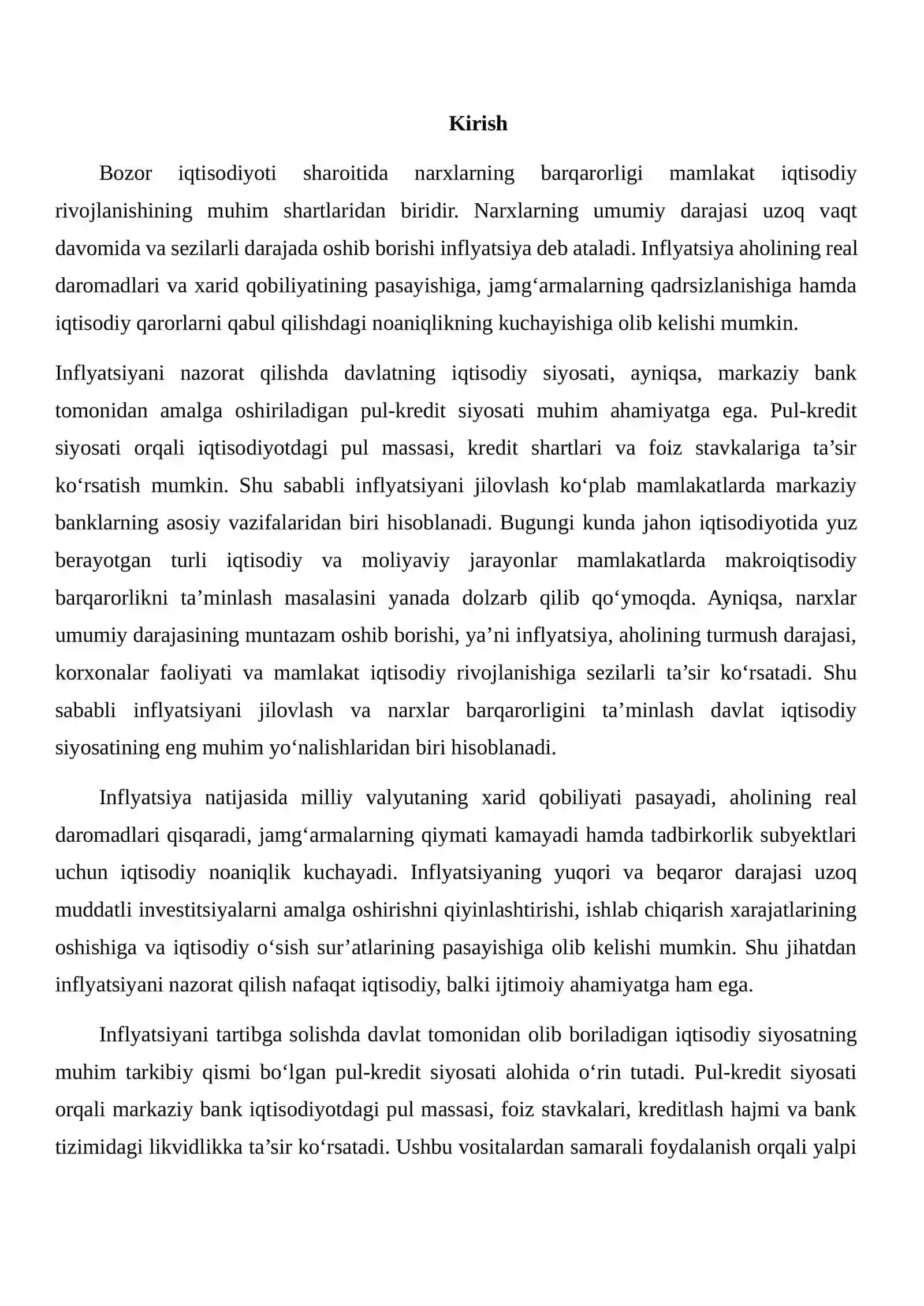 INFLYATSIYANI JILOVLASHDA PUL-KREDIT SIYOSATINING ROLI 2
