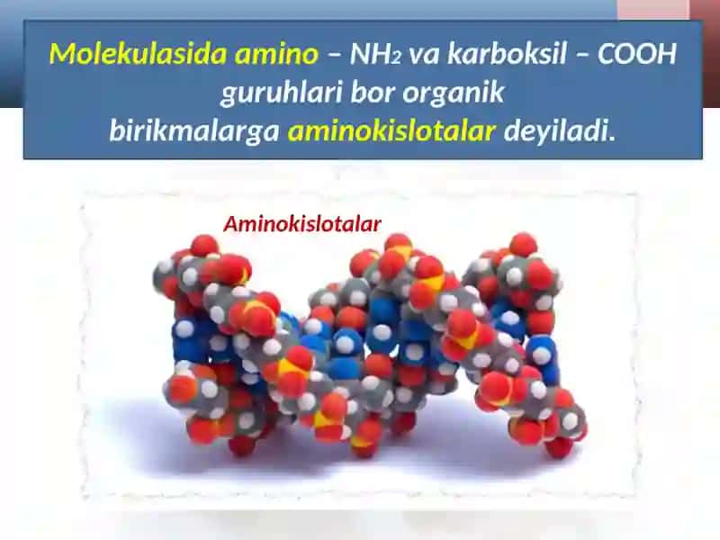 Aminokislotlar va oqsillar 2